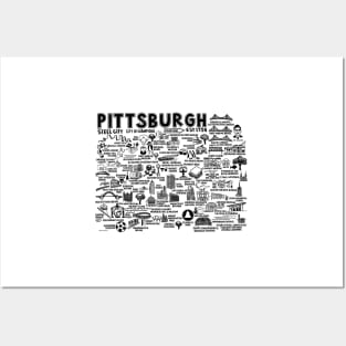 Pittsburgh Map Posters and Art